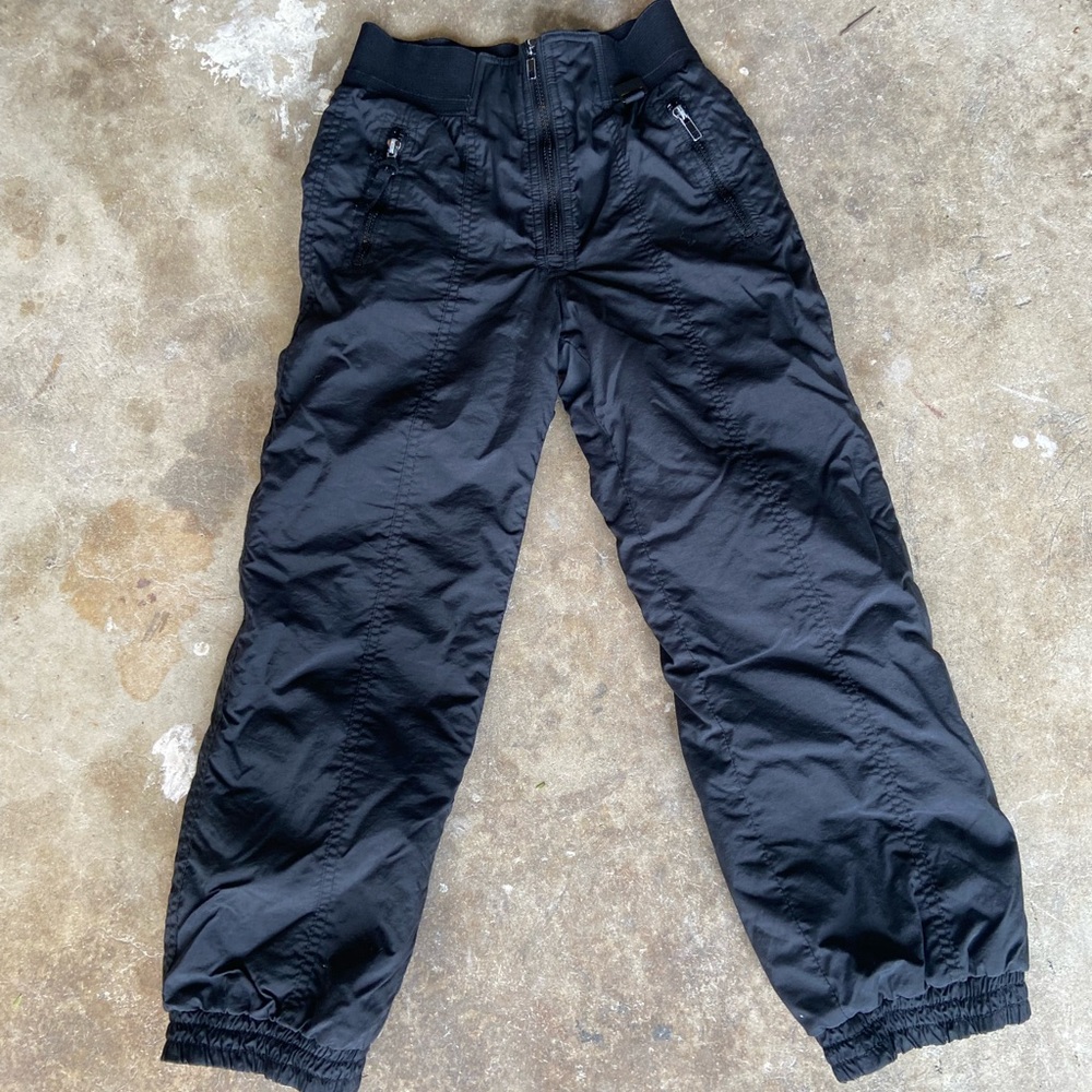 Tyrolia black sz 10 girls ski pants EUC easy to wear